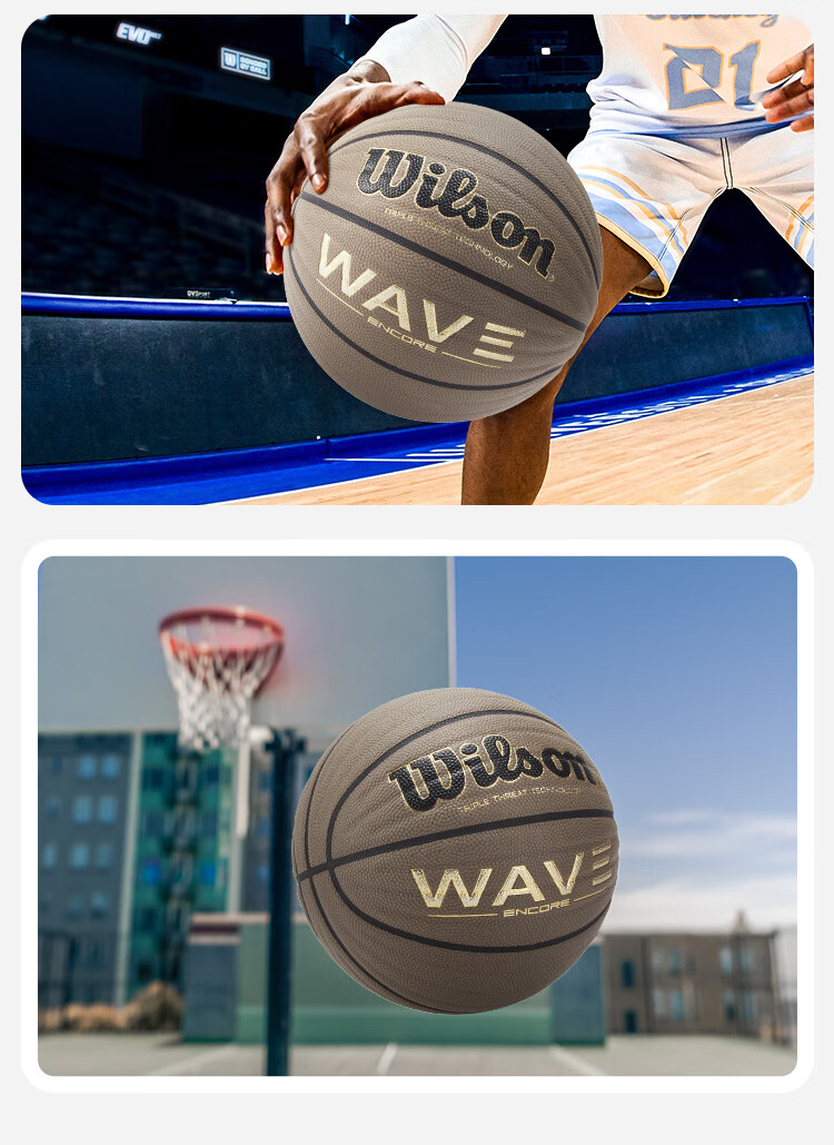 Wilson WAVE ENCORE Series Dust-Resistant Technology Official Size 7 Adult Basketball 6
