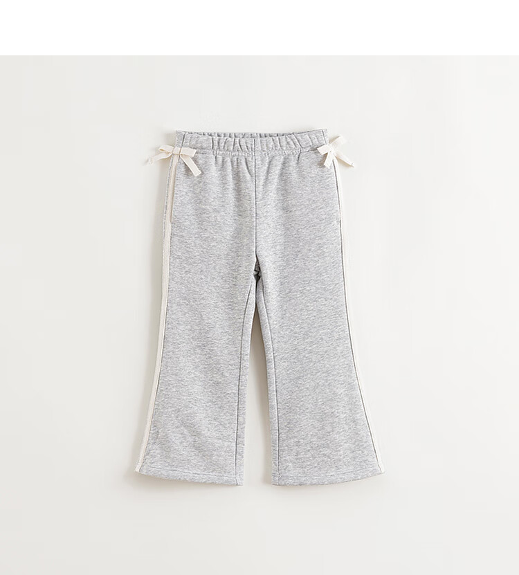 MARC&JANIE Girls' Bowknot Color-Block Flared Pants Children's Trousers 2025 Spring 250266 9
