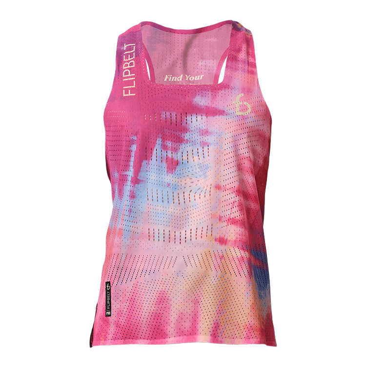 Flipbelt [Wind Tunnel Vest 2.0] Women's Sleeveless Summer Sports T-Shirt for Running And Fitness, Quick-Dry, Lava Red, M