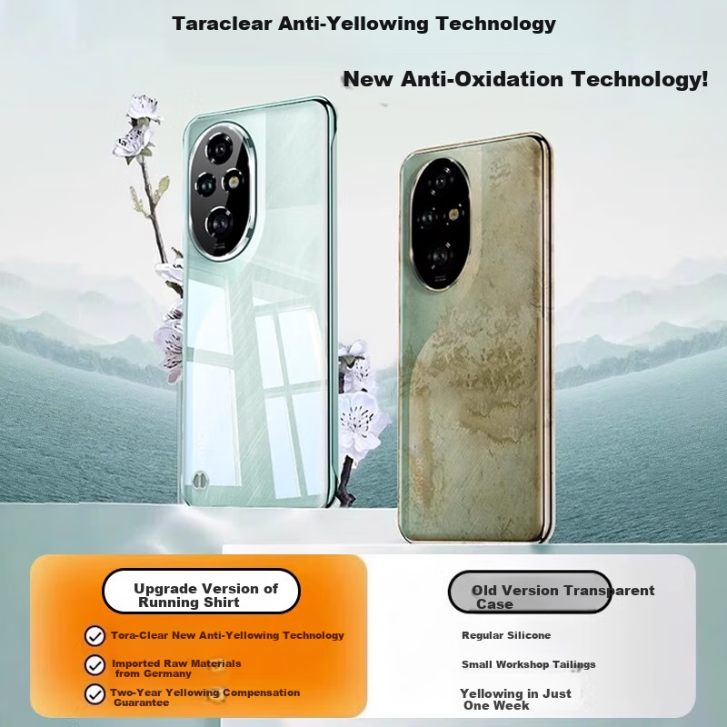Чехол для телефона ZHIWEISHI для Honor 300, противоударный, ультратонкий, полностью прозрачный, без бортиков, с защитой от отпечатков пальцев и охлаждением, простой дизайн, прозрачный