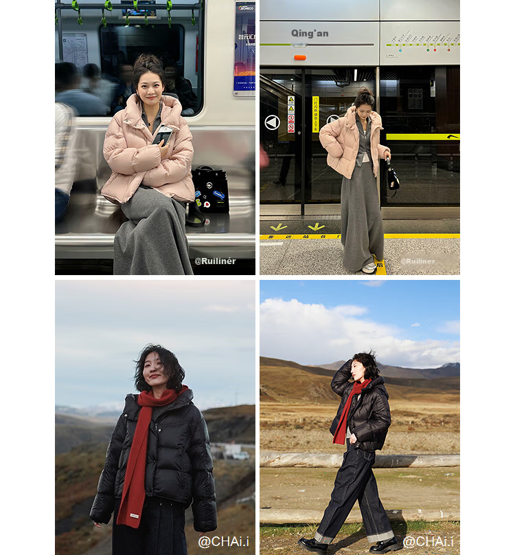 Taipingniao Women's down Jacket with Hood, Puffer Winter Warm Coat, Pink Short Style, XS 15