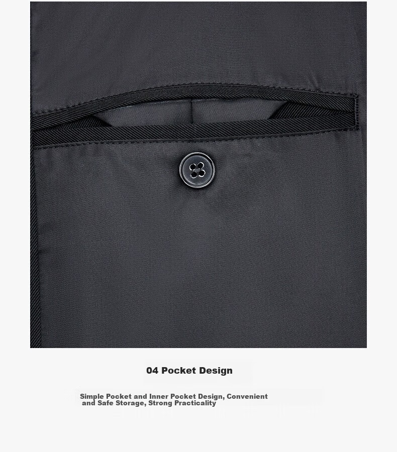 Goldlion [Leader Jacket] Autumn Winter Men's Machine Washable Wool Stand Collar Easy Care Business Coat Navy Blue M00 11