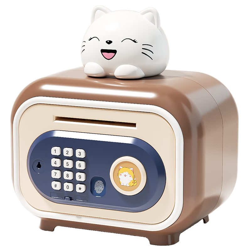 Kuangyeqishi Piggy Bank Children's Toy for Boys And Girls Aged 3-6 with Password Lock, Realistic Fingerprint Toy Money Box Birthday Gift