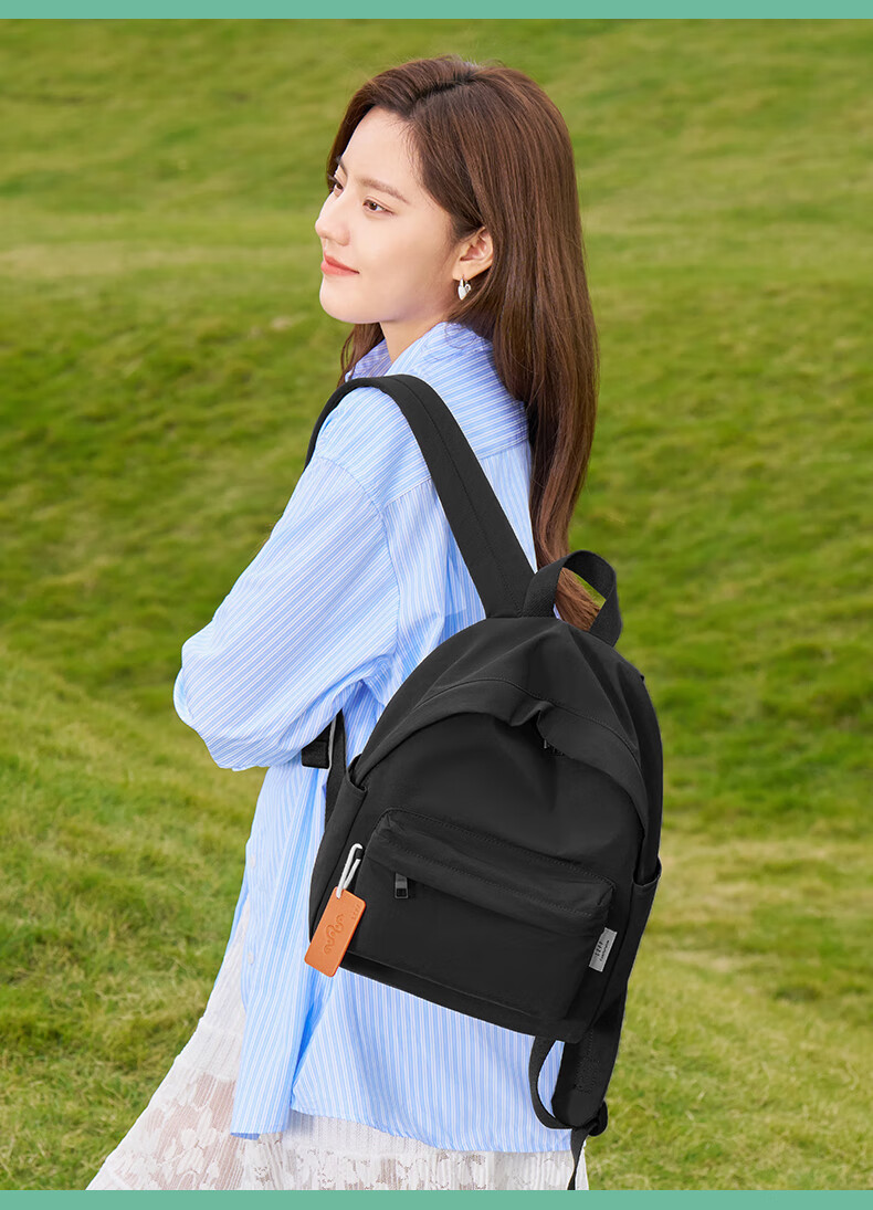 Laifu Outdoor Hat Brim Bag, Women's Casual Canvas Backpack for College Students, 11-Inch Fashionable Versatile Shoulder Bag 15