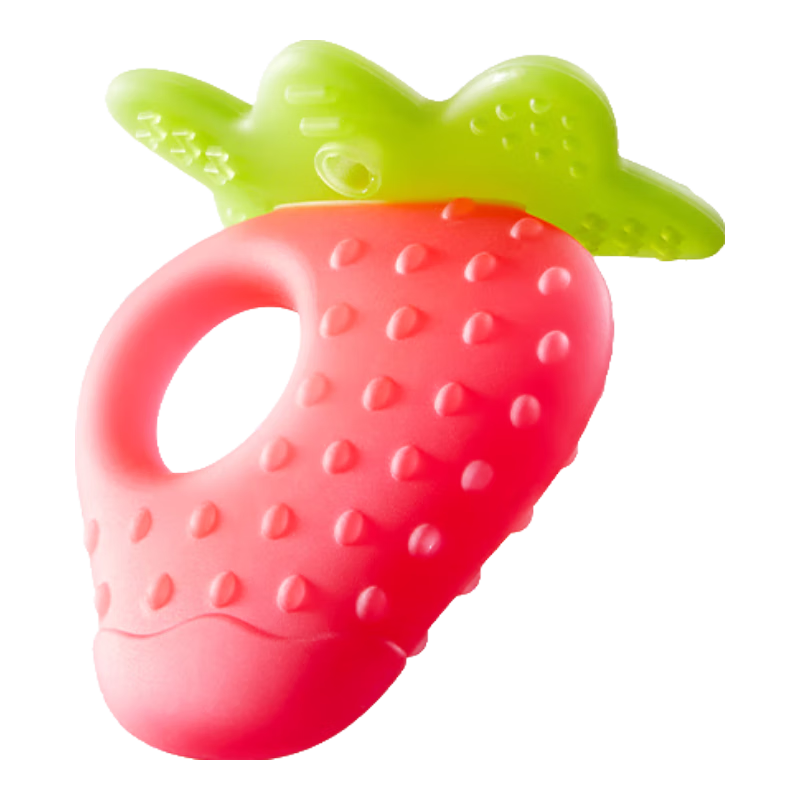 Babycare Baby Teether, Teeth Grinding Chew Toy Stick, Infant Toy Fruit Pacifier, Baby Supplies, Strawberry