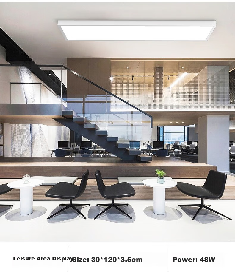 Dengling Surface-Mounted Panel Light, Full Spectrum Eye Protection, 300x1200 Ceiling LED Panel Light, Rectangular Fixture for Office Use 13