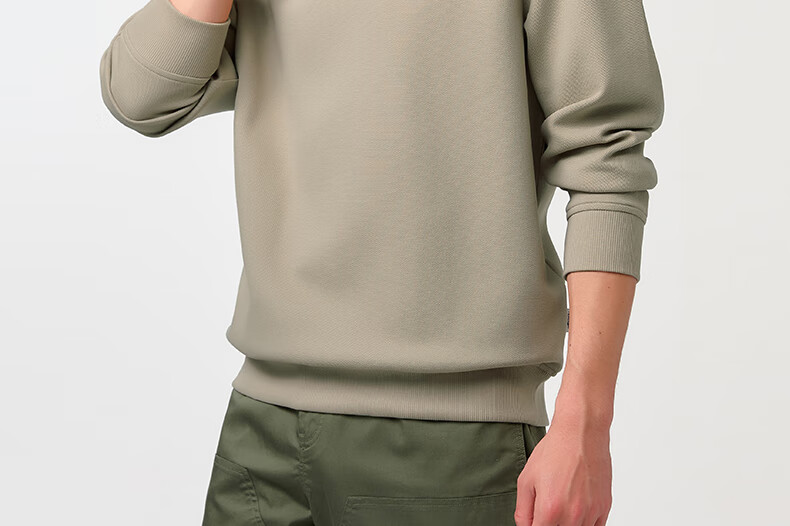 HAZZYS Men's Clothing, Long-Sleeve T-Shirt Casual Sweatshirt ABTZE0CAX68, Gray GE, 2XL (185/104A52) 13