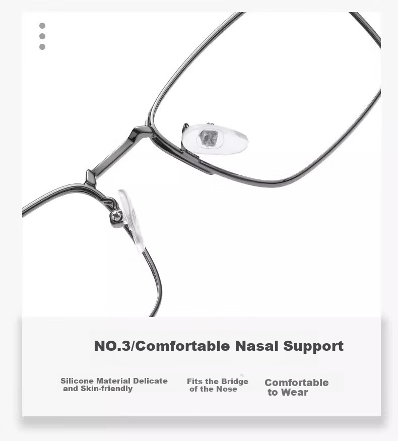 GOGOSOON New Semi-Rimless Donghai Crystal Reading Glasses for Men, High Definition Presbyopic Glasses for Middle-Aged And Elderly, Durable Stone Frame 9