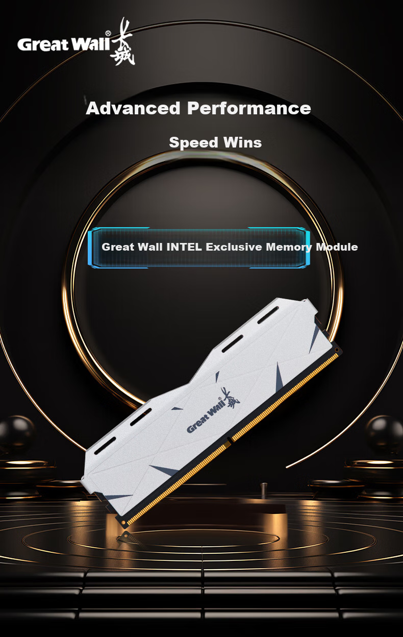 Great Wall 32GB (16GB X 2) Kit DDR4 3200 Desktop Memory Module Heat Spreader Intel-Specific RAM 1