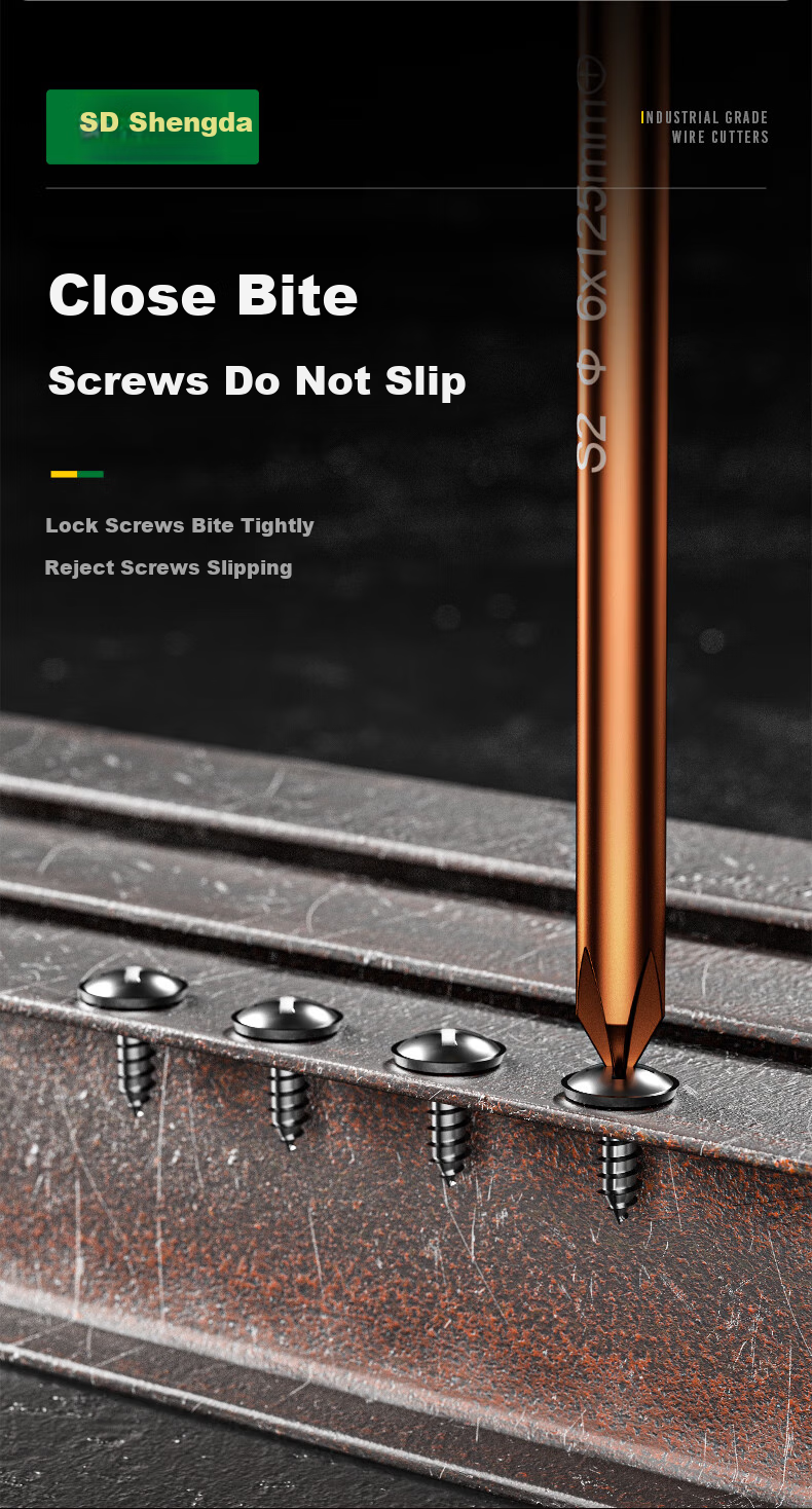 Shengda Screwdriver Set, Phillips And Flathead Industrial Grade Strong Magnetic Screwdriver Kit, Ultra-Hard Screwdriver, Small Screwdriver, Hardware Tools 7