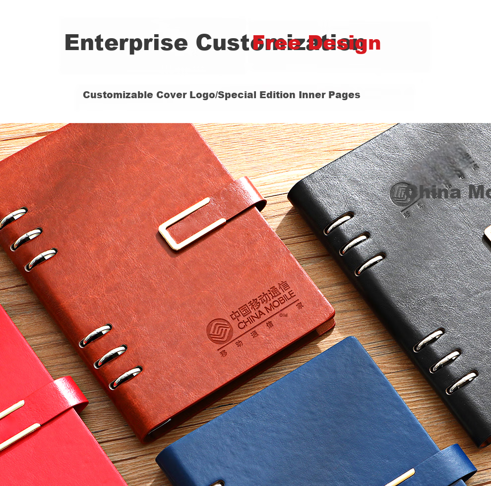 Faramon Loose-Leaf Notebook A5/160 Pages, Detachable Refillable Pages, Business Office Notepad, Large Thick Meeting Record Book with Customizable Logo 16