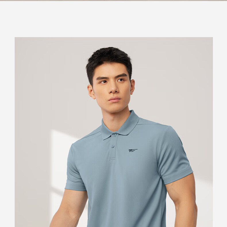 361° Men's Short-Sleeve T-Shirt, Summer Quick-Dry Polo Shirt, Running Fitness Sportswear, Half Sleeve, 652524102D-8 23