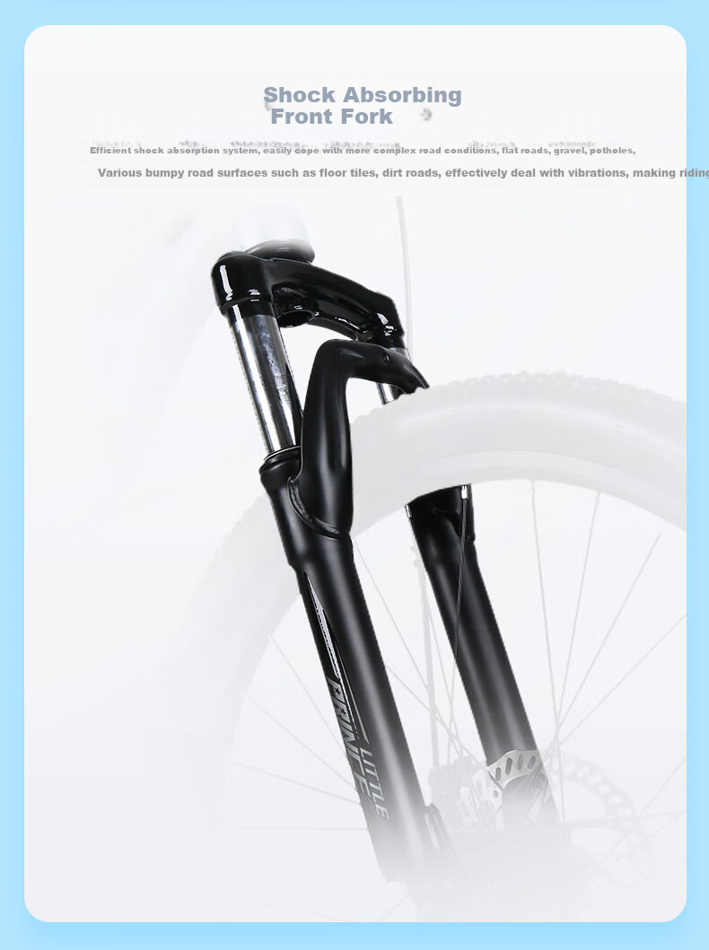 Xds Youth Mountain Bike Little Prince 7-Speed Disc Brake Internal Cable Routing Frame, Black And Silver, 24 Inches 3