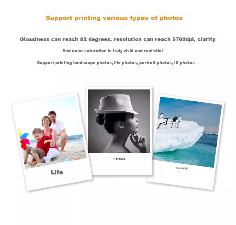 FANTAC High Gloss Photo Paper, 5-Inch Photo Paper, 210g Colored Inkjet Printing Photo Paper, 100 Sheets, 9895-234 4