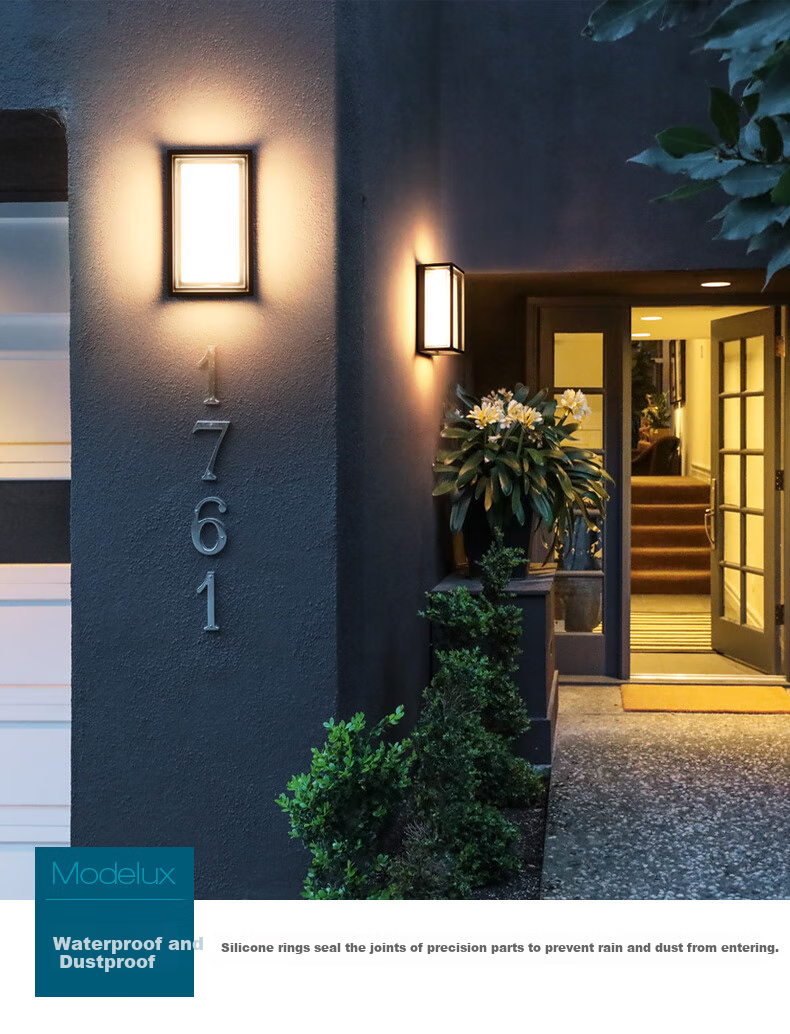 ZIDENG Solar Light Outdoor Waterproof Wall Lamp LED Aluminum Upper And Lower Illumination Villa Fence Landscape Lighting Fixture 3