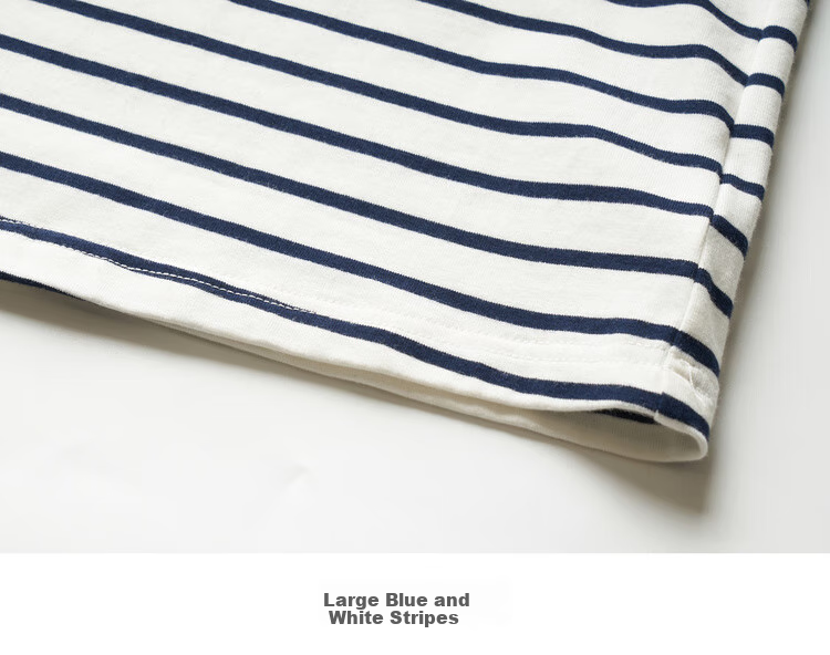 Olrain Women's Striped Long Sleeve T-Shirt Spring Design Pocket Embroidery Top Striped (Upgraded) M 21