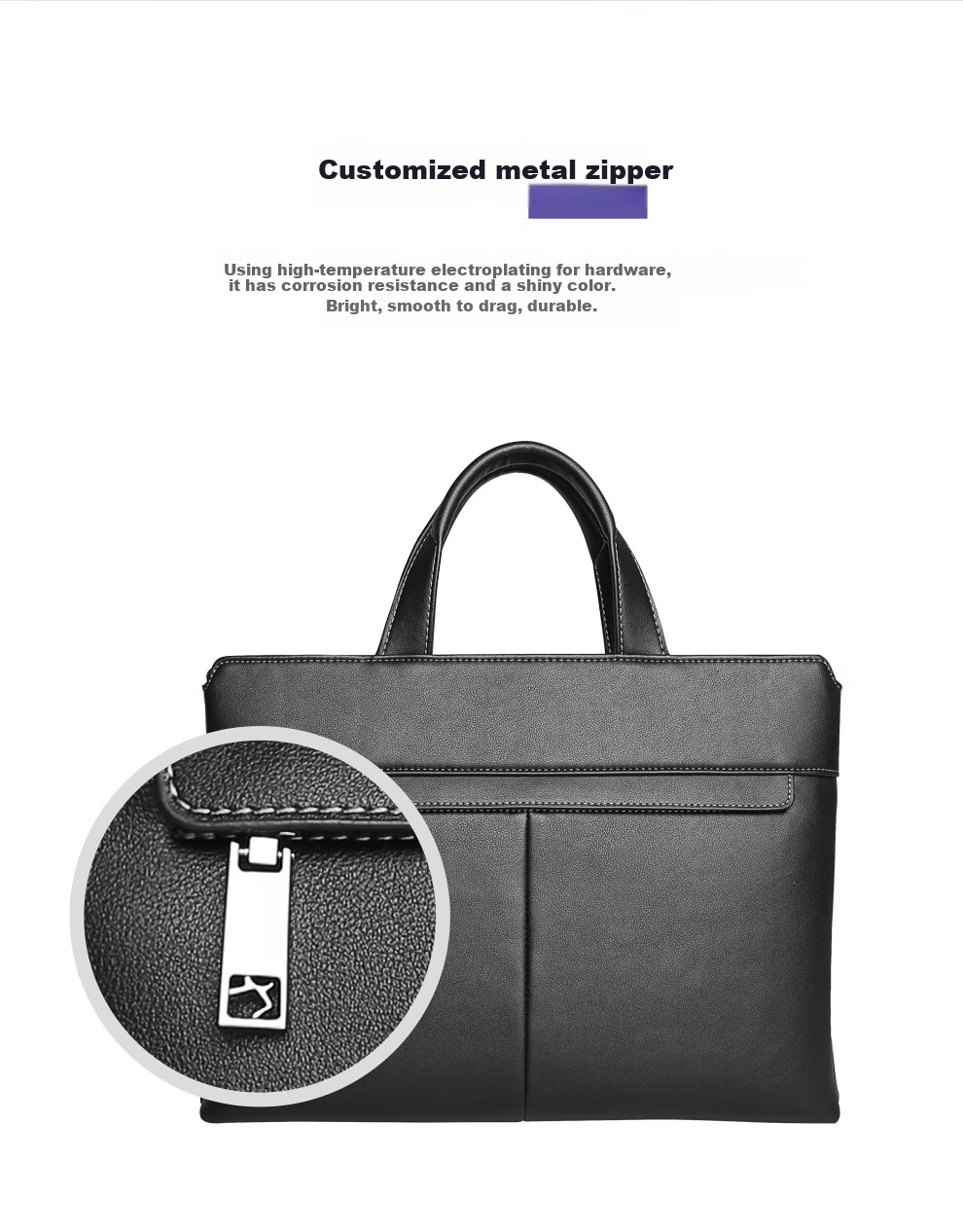COW Men's Bag, Briefcase for Men, Fashionable Casual Light Business Handbag Backpack Laptop Bag, C-9810 Elite Model 12