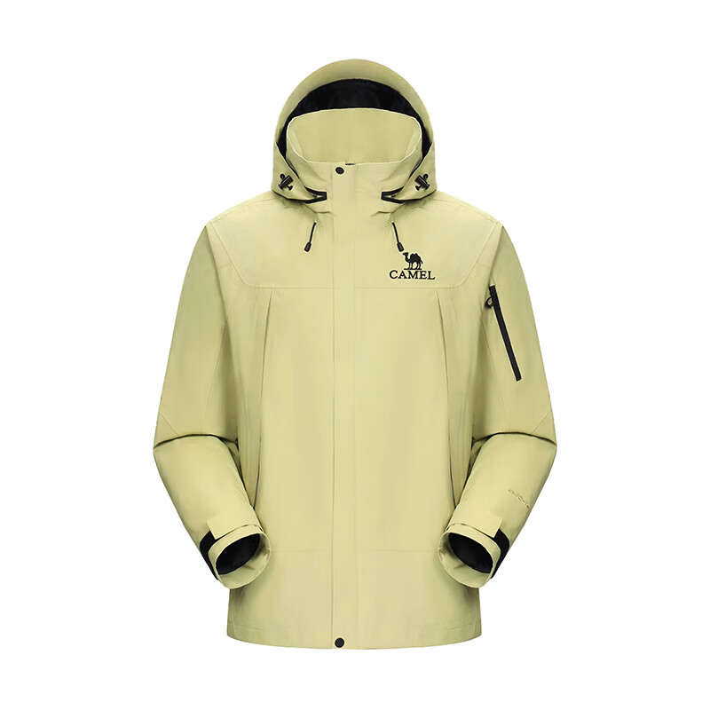 CAMEL Women's Single-Layer Hard Shell Jacket, Waterproof And Windproof Casual Coat for Men And Women, A35BA46074 M