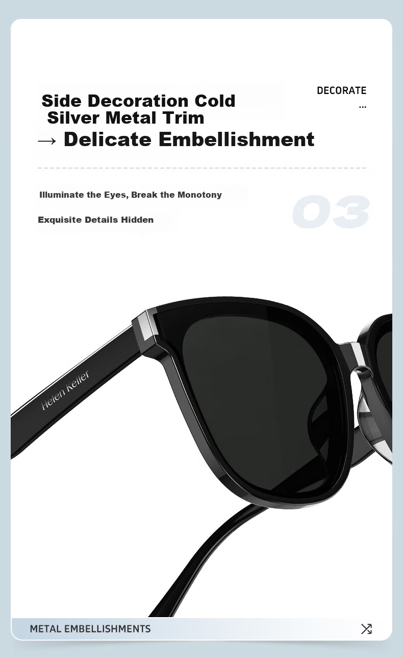 HELEN KELLER Sunglasses for Men, Trendy Square Frame, UV Protection, Polarized Driving Glasses for Women H2706H01 4