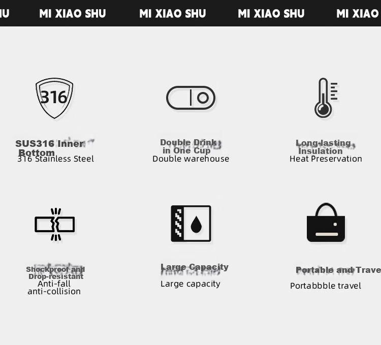 Mixiaoshu Straw Insulated Cup for Pregnant Women, Elderly, Ladies, And Those in Bed, 316 Stainless Steel Anti-Choking Nursing Water Cup 2