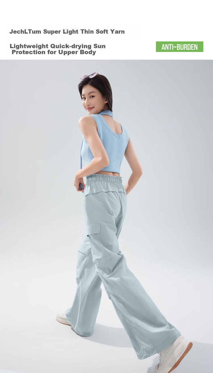 Beneunder Cargo Paratrooper Pants for Women, Quick-Dry Trousers, Loose-Fitting Hiking Casual Sports Wide-Leg Sun Protection Pants DS673 5