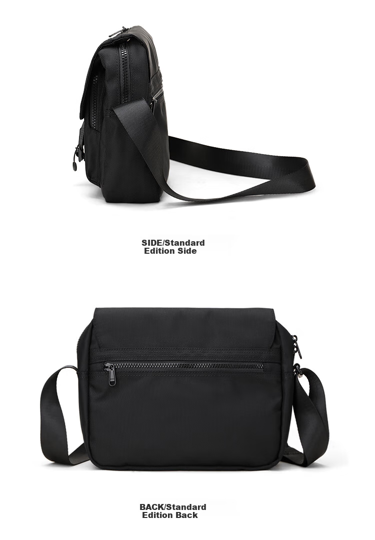 Slazenger Trendy Functional Magnetic Buckle Crossbody Bag Shoulder Bag Lightweight Large Capacity Messenger Bag, Black Extra-Large Versio 11