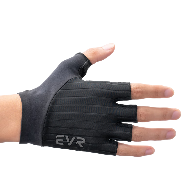 EVR Cycling Gloves, Half-Finger, Summer Short Finger, Double Shock Absorption, White, M