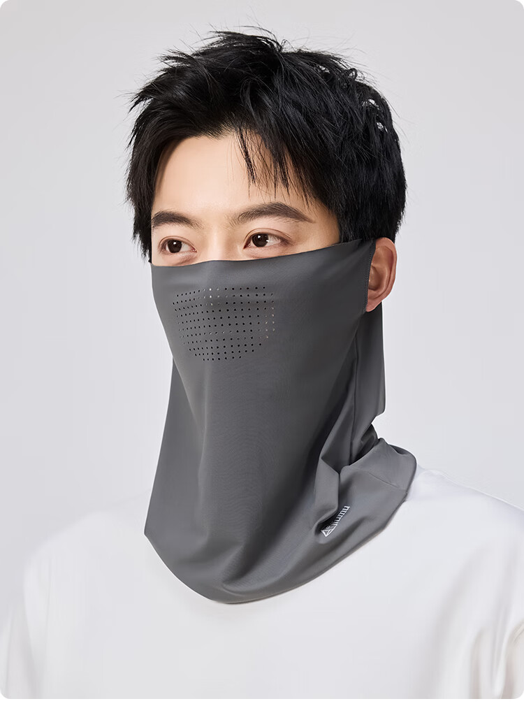 JIUMU Ice Silk Sun Protection Face Mask for Men, Cycling Summer UV Protection Sunshade Neck Guard Full Face Breathable Sun Protection Mask 9