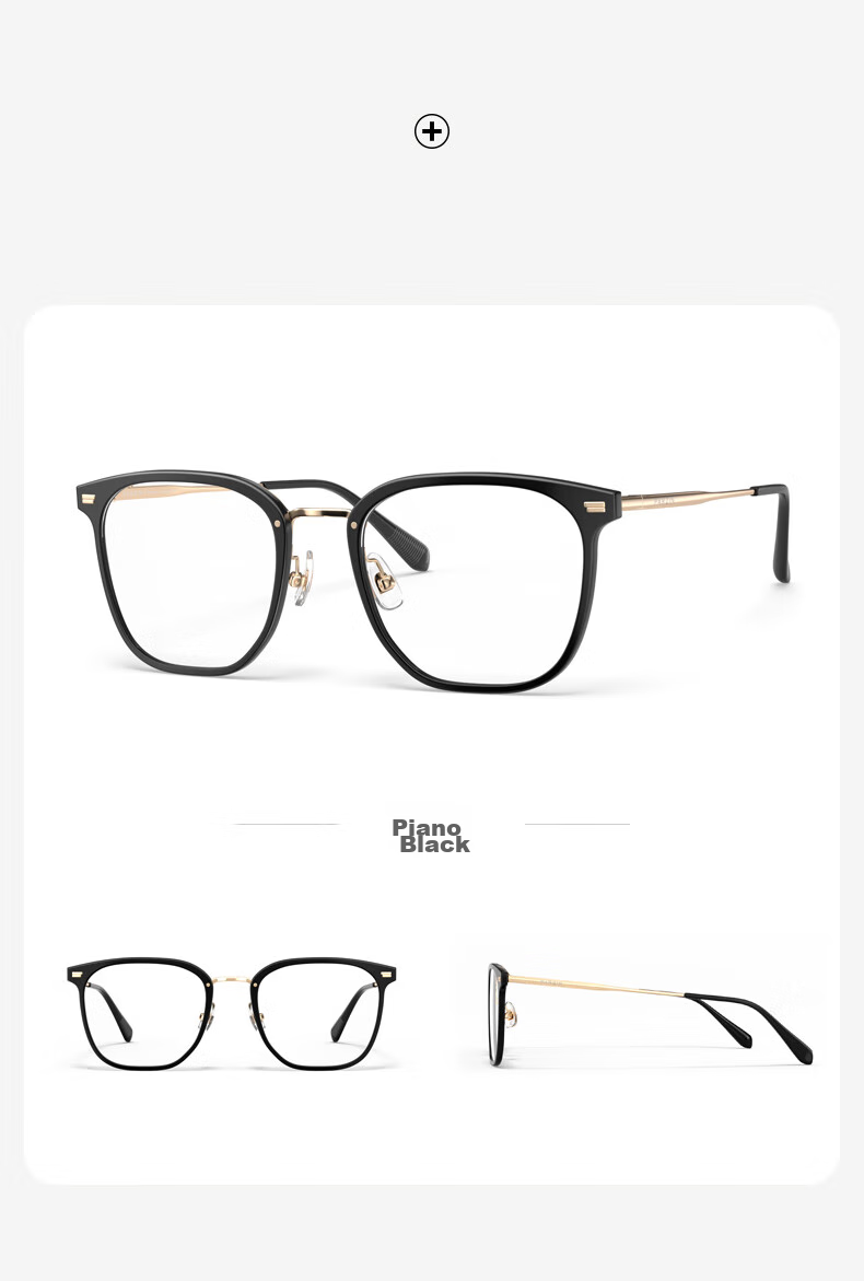 PARZIN Anti-Blue Light Radiation Glasses Frame, Fan Chengcheng Style Unisex Plain Glasses, Blue Light Blocking Protective Eyewear Gift 15838 7
