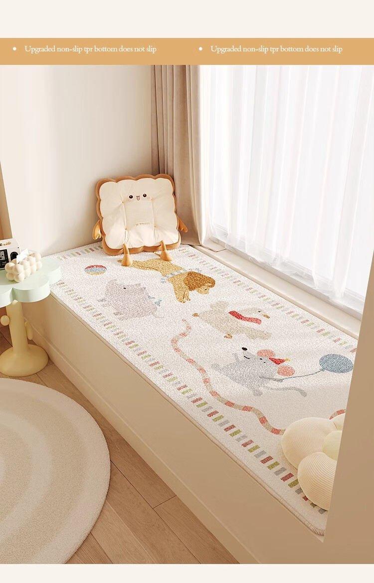 Manshuo Bedroom Bay Window Cushion, Windowsill Seat Pad, All-Season Balcony Tatami Mat, Thickened Sofa Cushion, Non-Slip, 80*220cm 10
