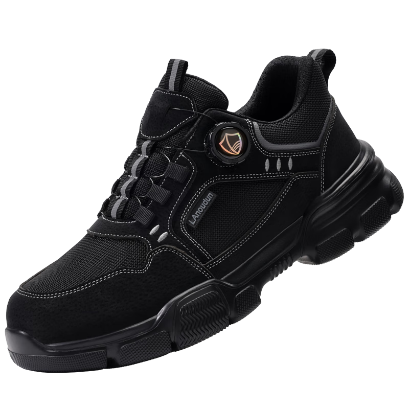 BlueOwl Shield Men's Winter Lightweight Safety Work Shoes Steel Toe Anti-Puncture Waterproof Construction Shoes D266BK Size 38