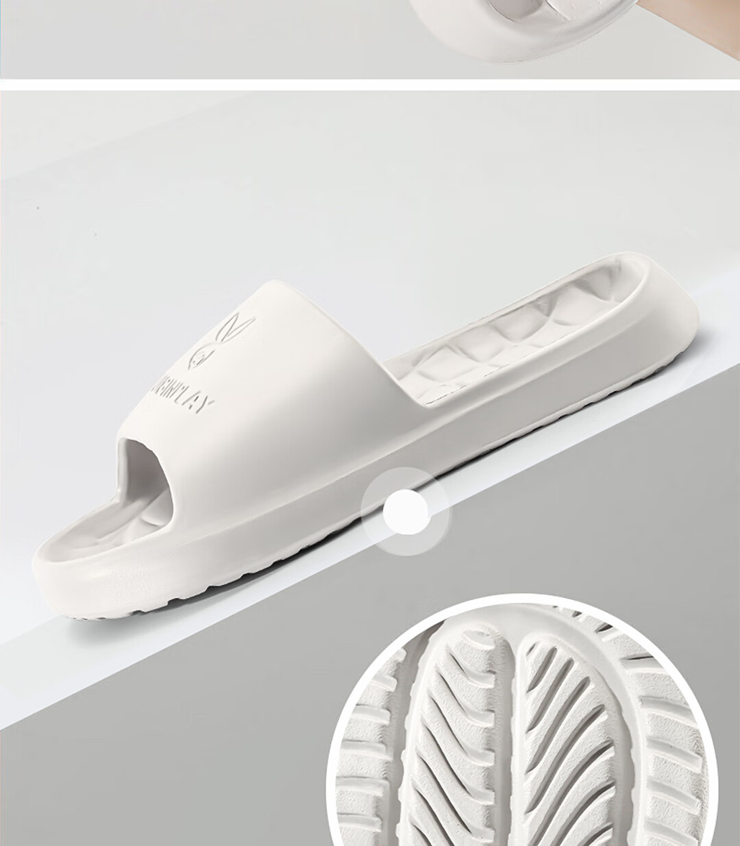 IQGD Slippers for Men And Women, Home Couple Style, Indoor And Outdoor Shower Sandals 002 Black 42-43 5