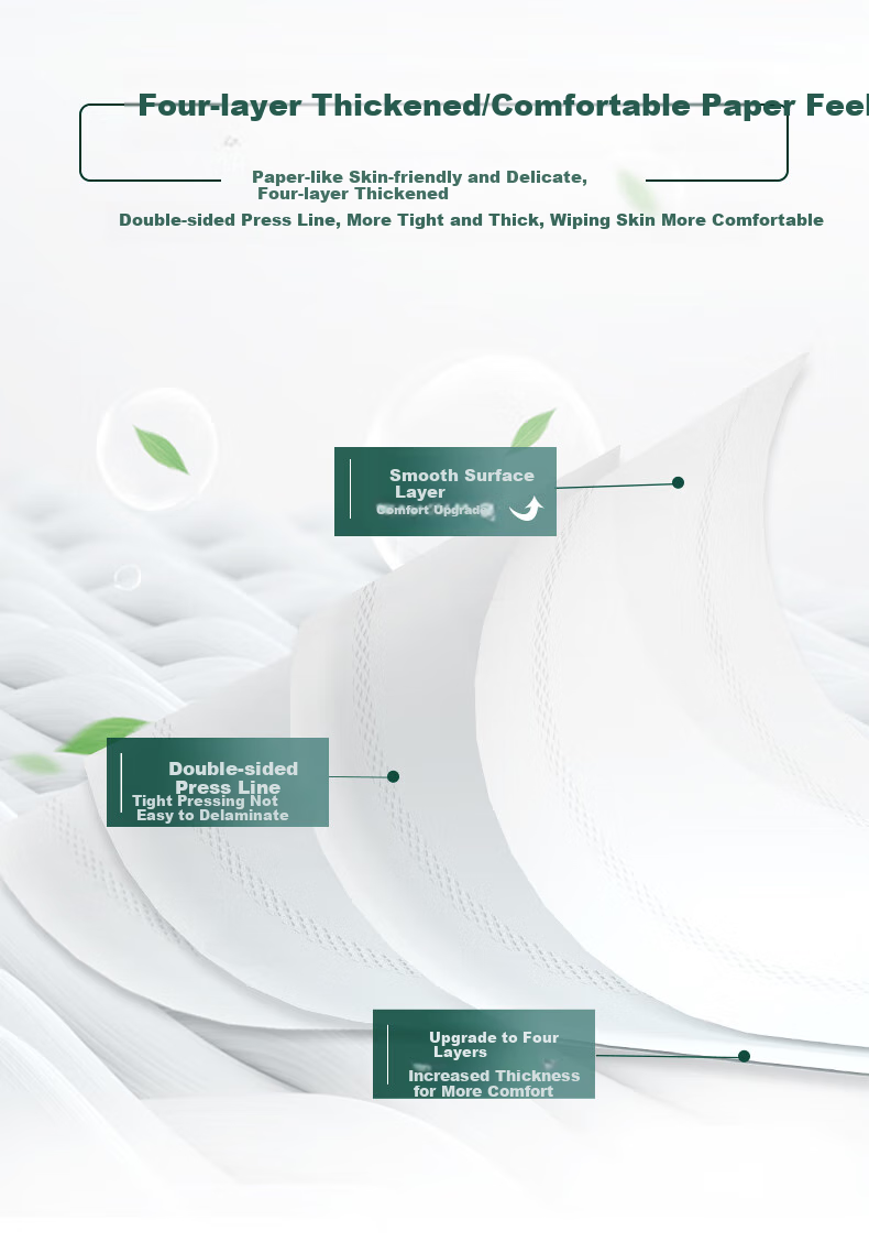 Weiyimei Large Roll Toilet Paper, 4-Ply, 700g*12 Rolls, Commercial Use, for Hotels And Shopping Malls, Toilet Paper, Large Sheets, Whole Box VJ7700 5