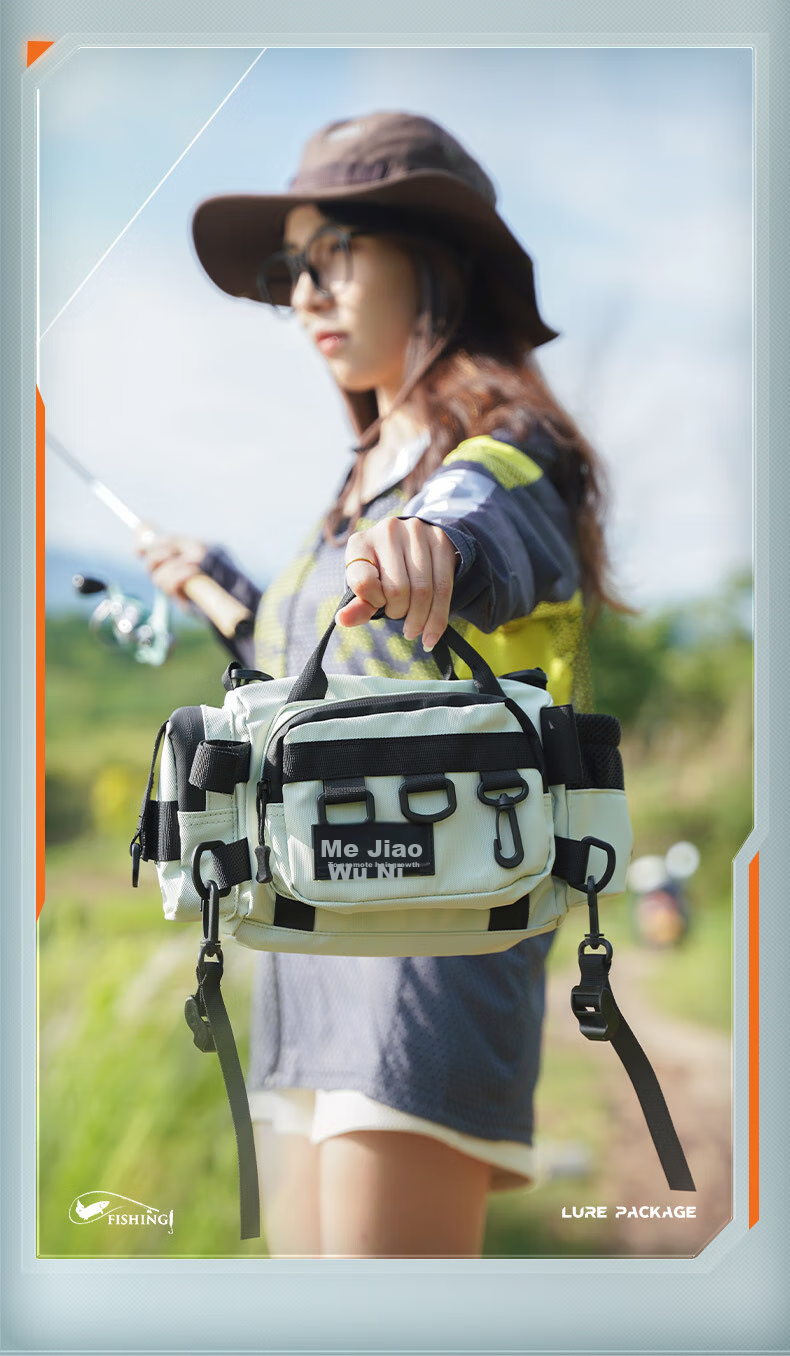 JIADIAONI Lure Fishing Bag, Multifunctional Waist Pack, Fishing Tackle Bag, Single Shoulder Crossbody, Specialized Lure Fishing Tackle Storage Bag 14