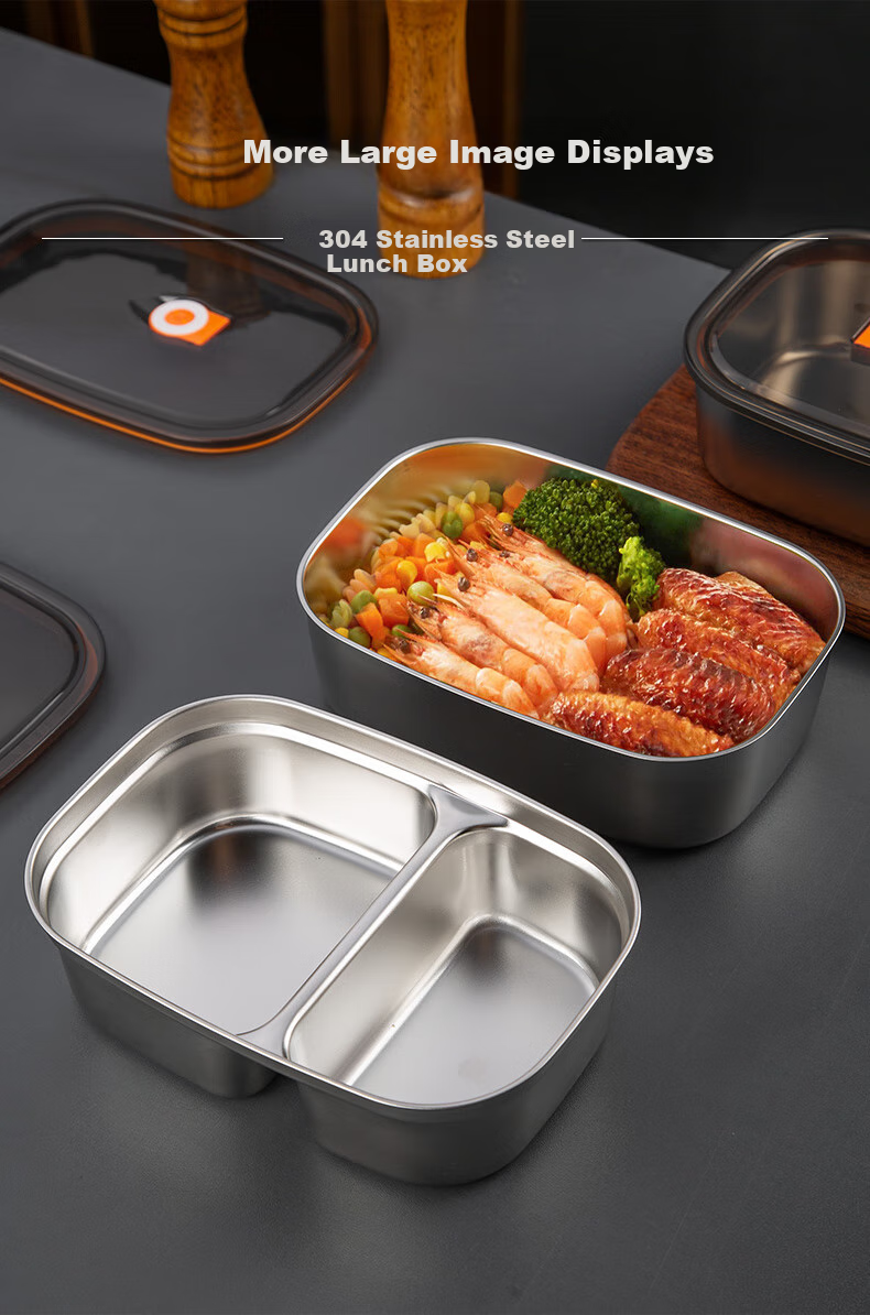 Newair Stainless Steel Lunch Box, Microwave-Safe Food-Grade Compartmented Container for Students And Office Workers, Bento Box 18