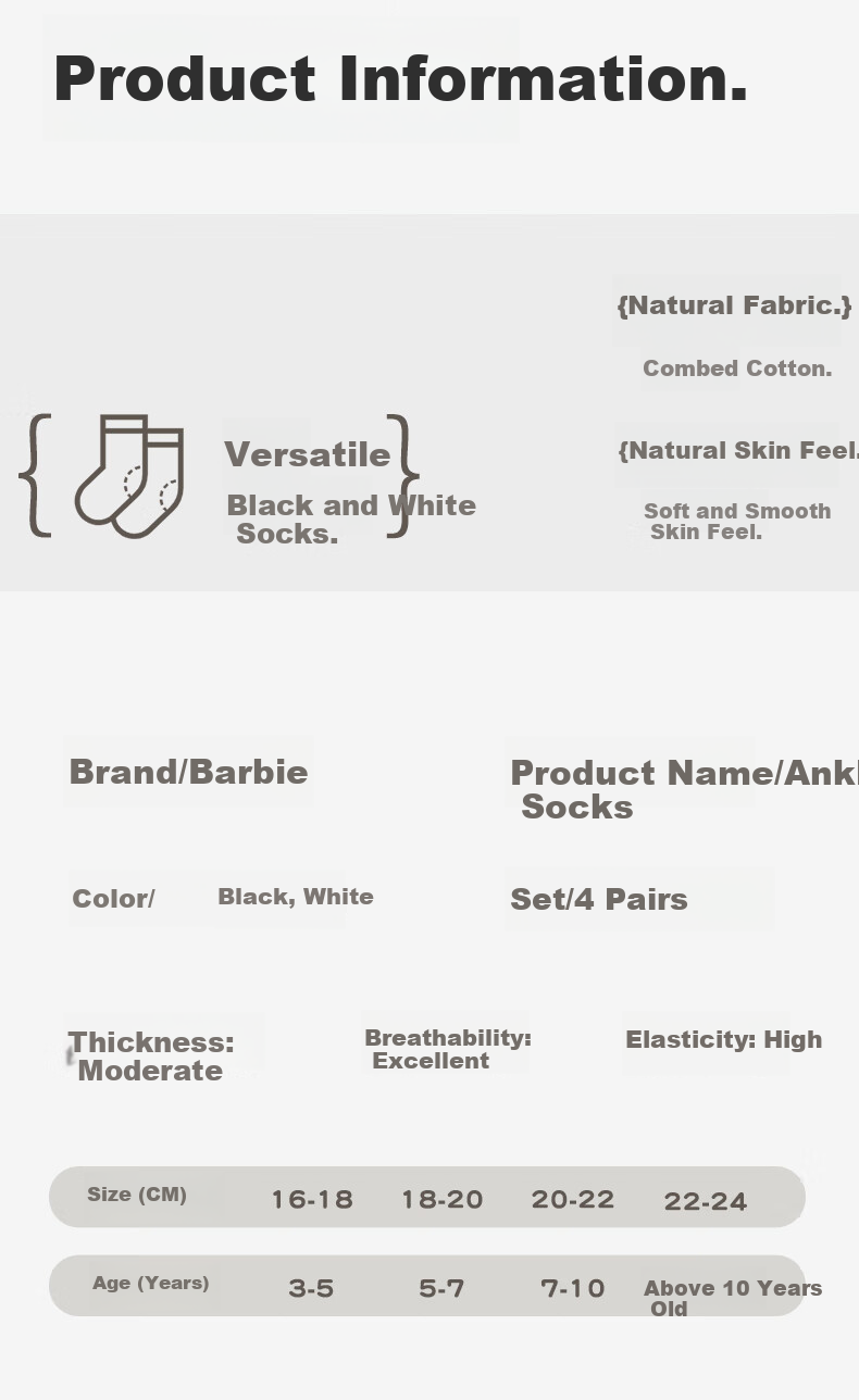 Barbie Girls' Socks, Children's Mid-Calf Socks, Spring And Autumn Cotton Socks for Girls, Short Socks, Princess Socks, Thin Ruffled Edge Slouch Socks 13
