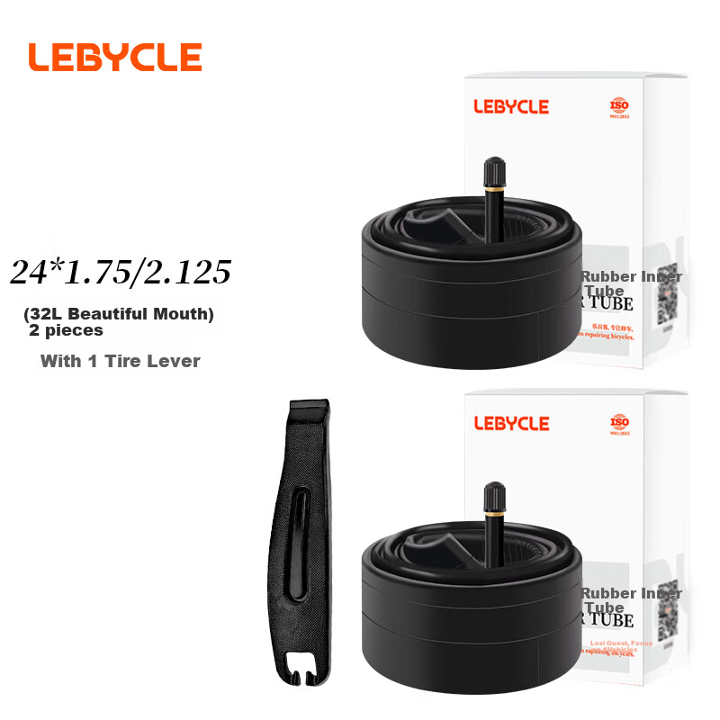 LEBYCLE Mountain Bike Inner Tube, 24-Inch And 27.5-Inch Inner Tube, 1.75-Inch Tire, 1.95-Inch Presta Valve, 2.1-Inch Tire, Cycling Accessories