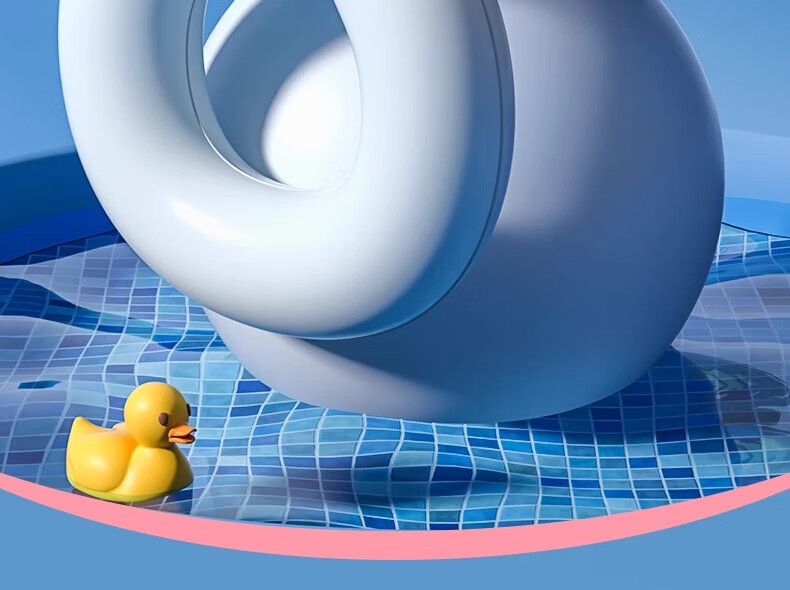 Li-Ning Children's Swimming Ring Float Toy for Ages 3-6 Anti-Tip Pool Life Buoy 16