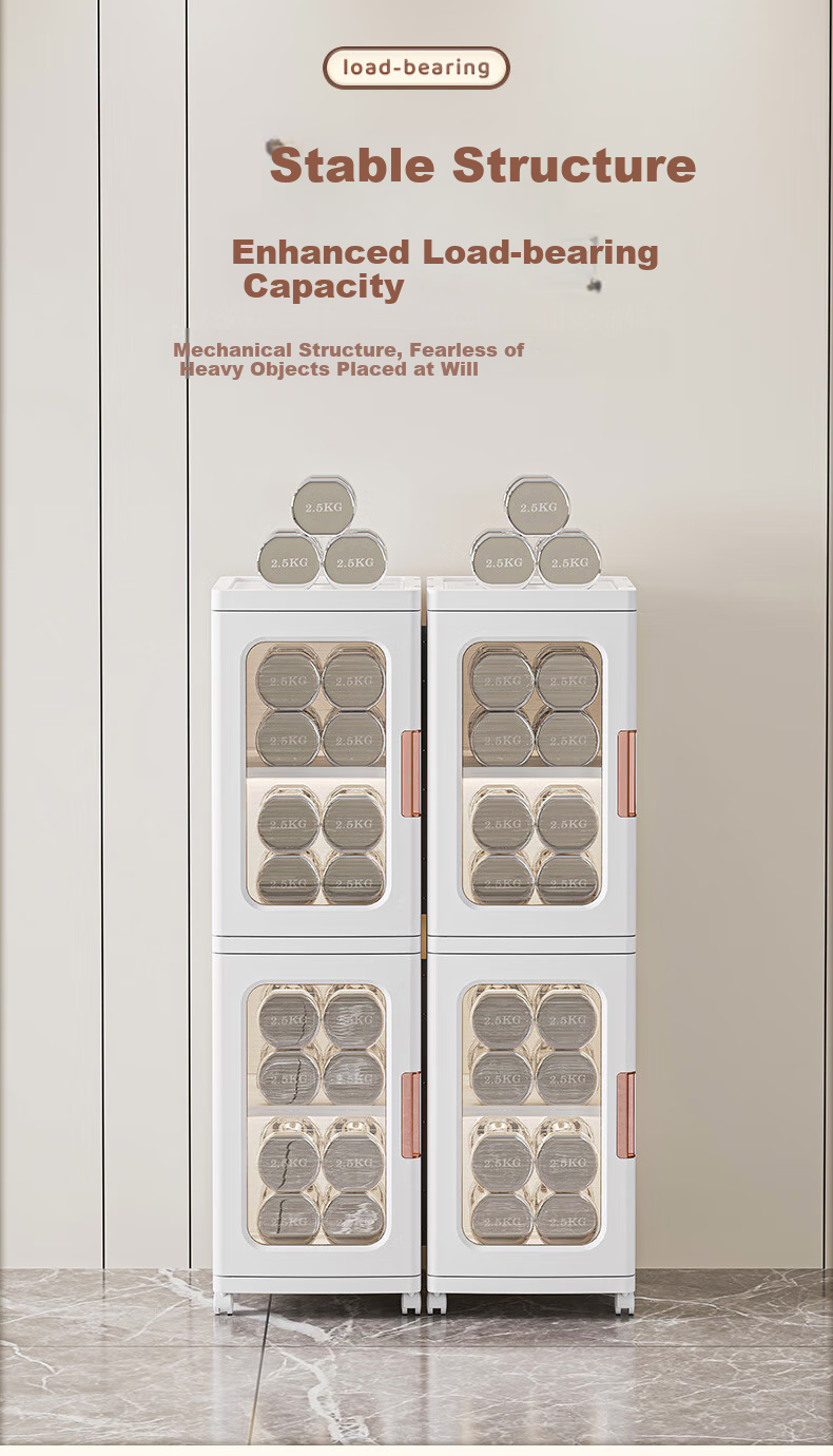 JEKO&JEKO Kitchen Storage Rack, Narrow Cabinet Organizer, Spice Shelf, Multifunctional Trolley, Dish Cabinet, Kitchen Cabinet, 3 Layers 8