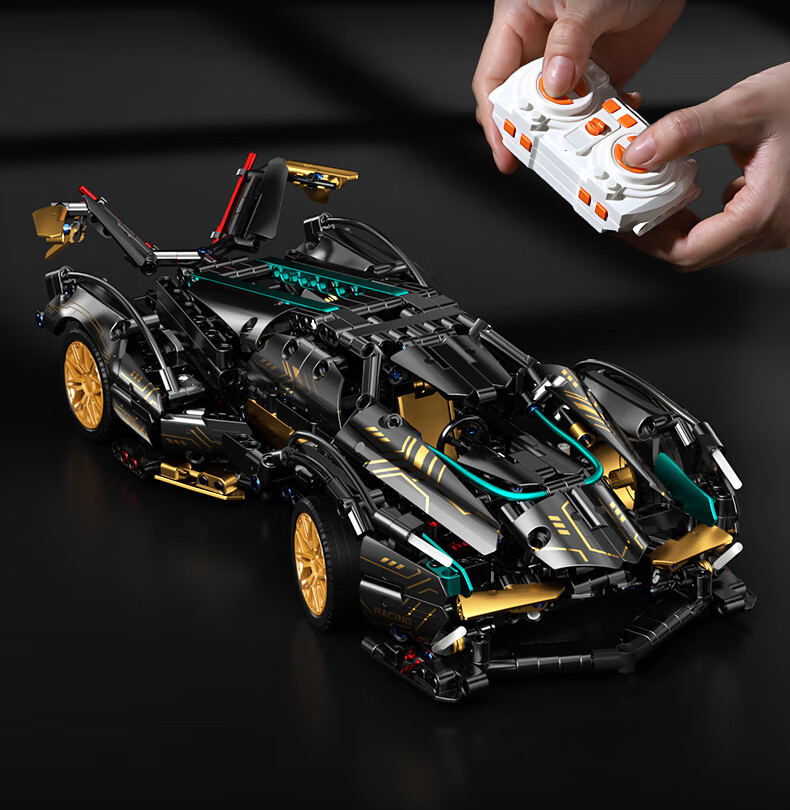 Lianhe Chuangxiang Compatible LEGO Racing Car Building Blocks, Lamborghini Remote Control Sports Car, Toy for Boys Aged 8-12, Birthday Gift 5