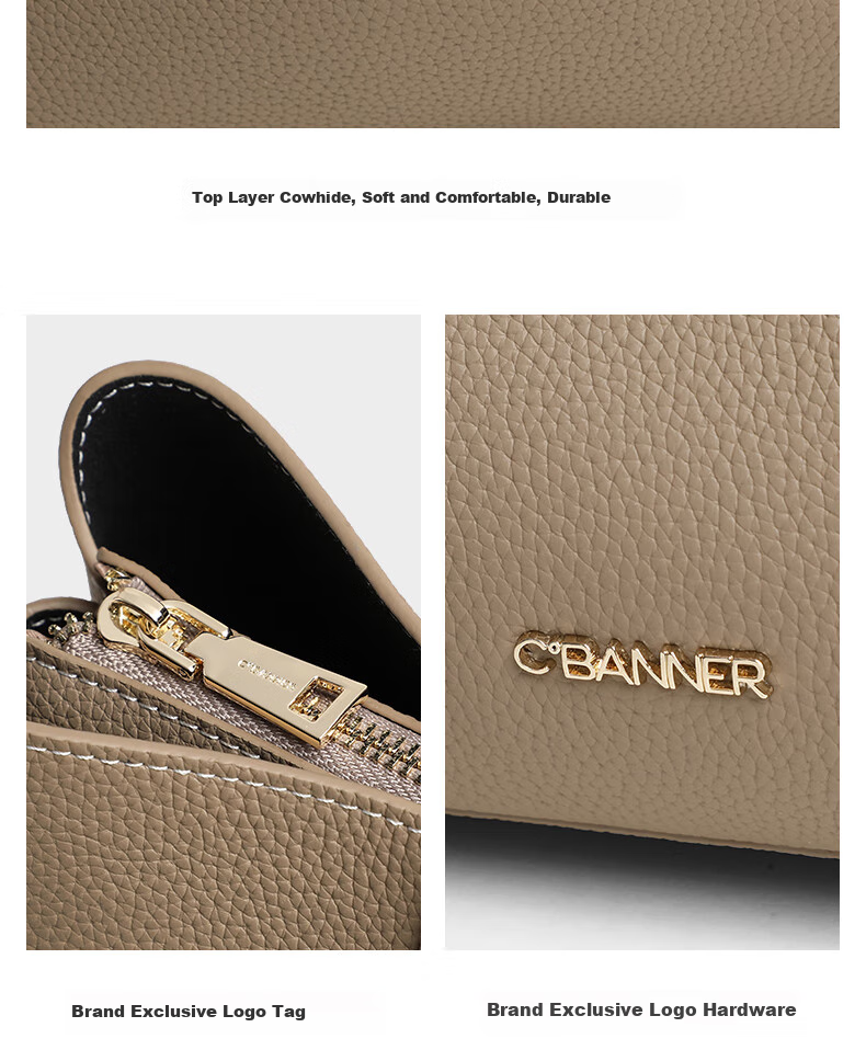 C.BANNER Women's Handbag, Top-Grain Leather Bucket Bag, Shoulder Crossbody Tote Bag, Practical Birthday And Mother's Day Gift for Mom 4