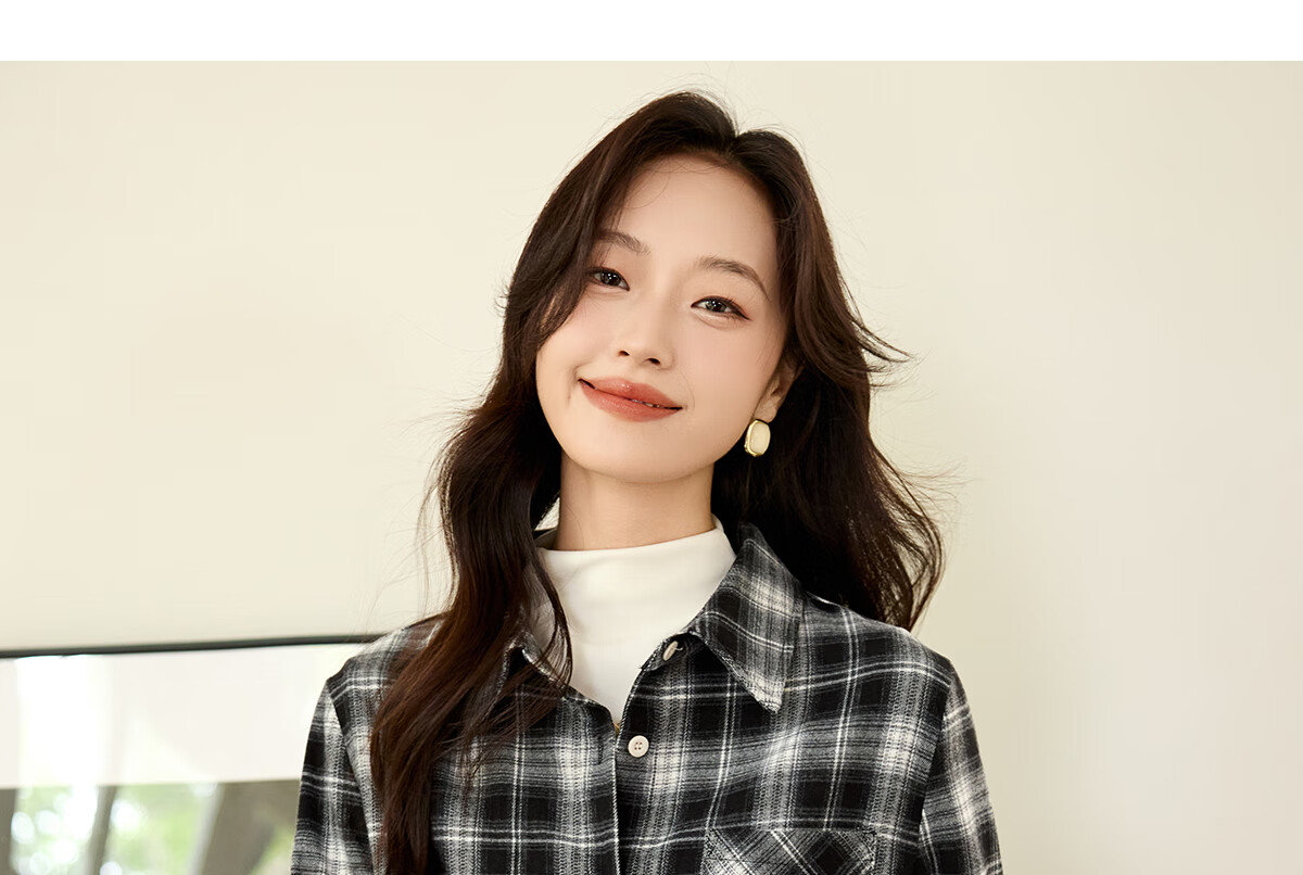 PinCai Women's Plaid Long Sleeve Shirt Spring Autumn Stylish Loose Vintage Versatile Blouse P143C2009 6