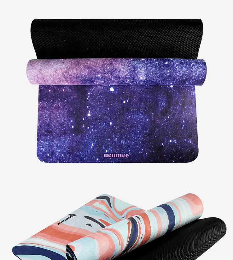 Neumee Thickened Non-Slip Exercise Mat with Silicone Touch Points for Men And Women, Fitness Jump Rope, Yoga Shock-Absorbing Lava 19