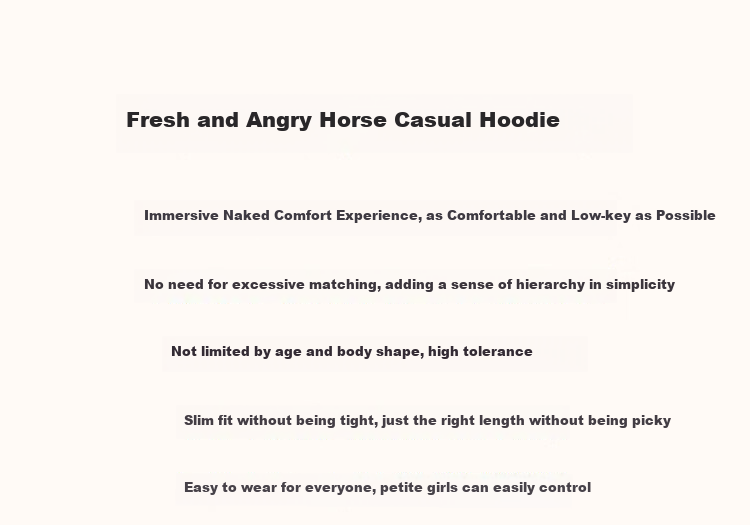 DME "Fresh Clothes and Angry Horses" Embroidered Hoodie, Spring and Autumn Age-Reducing Weapon, Soft 350G Air Layer Hooded Top 1