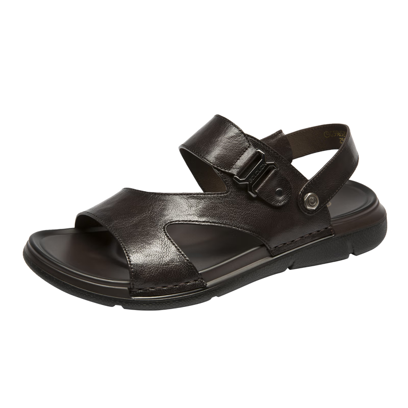 Goldlion Men's Summer Comfortable Lightweight Casual Sandals Two-in-One Beach Shoes G596520043CCF Brown Size 42