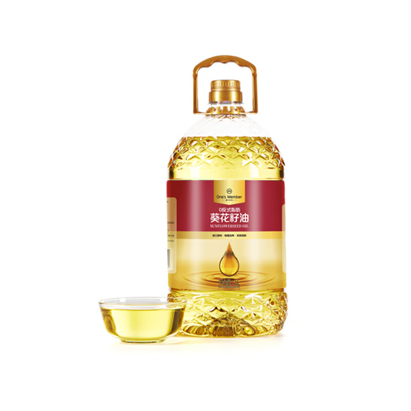 1号会员店 0反葵花籽油 5L 压榨一级 食用油 充氮锁鲜 0反式脂肪酸