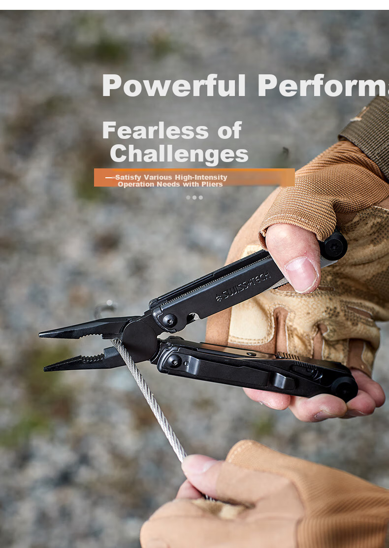 SHEFFIELD Swiss Technology Outdoor Multi-Functional Combination Tool Pliers, Folding Scissors, EDC Survival Equipment, Multi-Purpose Tool Pliers 6