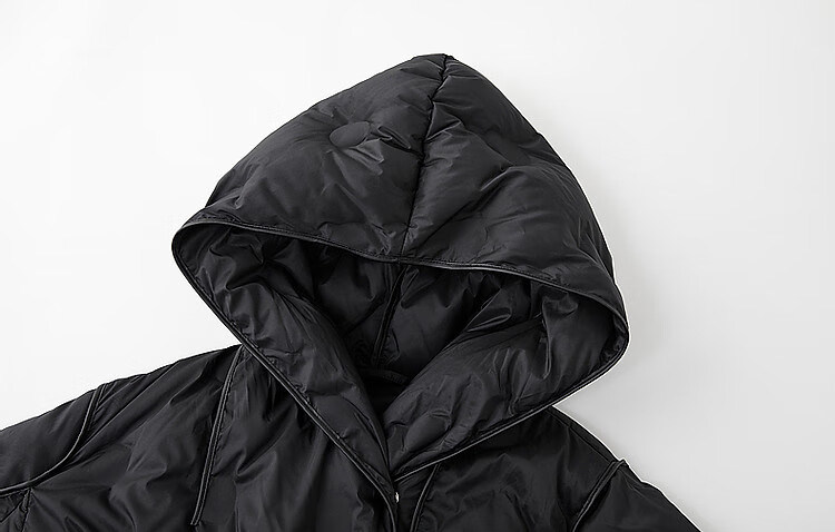 Dme [Winter Snow] Winter Hooded Loose 90% Duck Down Spring Yarn down Jacket for Women, Mid-Length Coat, Chocolate, M 6