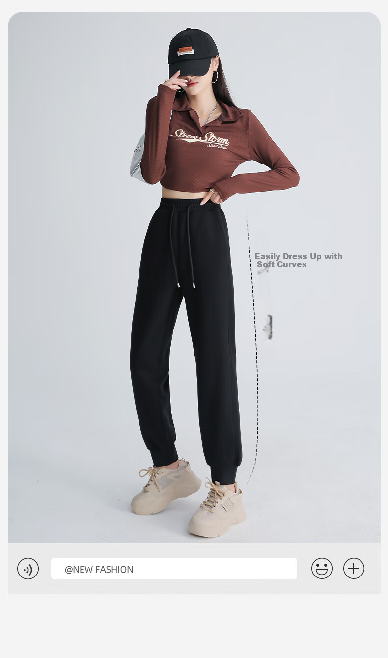 MJ STYLE Women's Joggers Pants for Spring And Autumn 2026, New Style for Petite Women, Versatile Outdoor Casual Sports Windproof Trousers 15