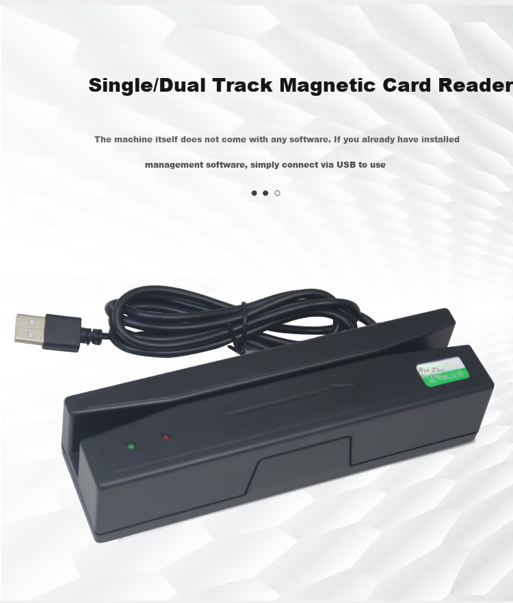 WITEASY Magnetic Card Reader, USB Interface Card Reader, Member Card Reader, 432U White 2